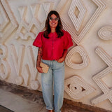 HABIBA DARK PINK MUSTHAVE BLOUSE