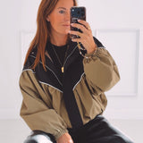 KENTUCKY BLACK/KHAKI ZIP JACKET
