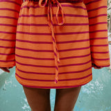 TIJUANA ORANGE STRIPED SKORT