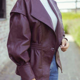 STORMY BURGUNDY LEATHER JACKET