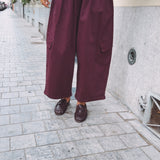 MARTHA BURGUNDY CARGO BALLOON PANTS