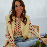 VALENTINE YELLOW HEART LONGSLEEVE SHIRT