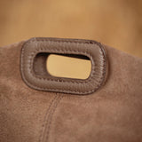 WILD FRINGE TAUPE SUEDE BAG