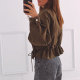 BETHANY KHAKI ZIP JACKET