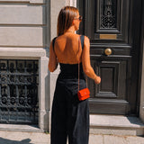 HONEY BLACK OPEN BACK TOP