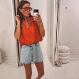 ROXANE RED BLOUSE