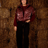 BLAYNE BORDEAUX SLEEVELESS PUFFER ZIP JACKET