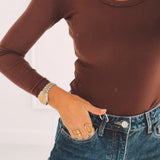 CLAIRE BROWN LONGSLEEVE SHIRT