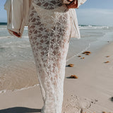 BAJA ECRU LACE SKIRT