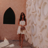 BOUJDOUR ECRU FLOWER DRESS
