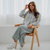 PASTEL STRIPED MULTICOLOR BLOUSE