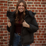 VANESSA BLACK PUFFER JACKET