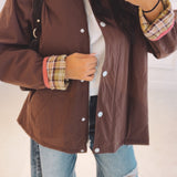 LENORA BROWN ZIP JACKET