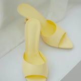 LIGHT YELLOW HEELS