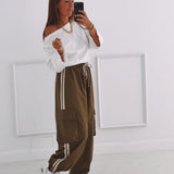MACIE KHAKI CARGO BALLOON PANTS
