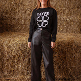CLOVER LOVE BLACK SWEATER
