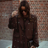 AMELIA BROWN DISTRESSED BLAZER