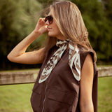 COW PRINT BROWN/ECRU LITTLE SCARF