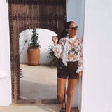 LIO ECRU LACE BLOUSE