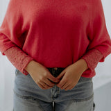 JOLIEN CORAL SPRING SWEATER