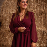SKYE BURGUNDY DRESS