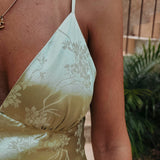 MAREA MINT GREEN FLOWER DRESS