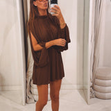 XENIA BROWN DRESS