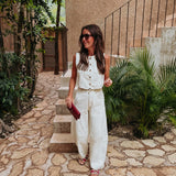 PRE-ORDER ICONA ECRU DENIM TWO-PIECE SET