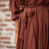 ZINNIA BROWN FALL DRESS