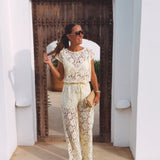 ES VEDRA YELLOW LACE BLOUSE