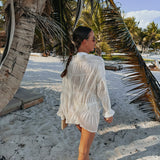 PRE-ORDER OAXACA ECRU BEACH BLOUSE DRESS