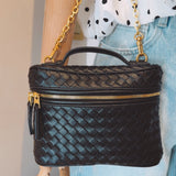 INDRA BLACK WOVEN BAG
