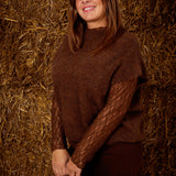 PRE-ORDER KEIRA BROWN LACE PULL