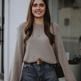 MACKENZIE BEIGE KNIT SWEATER