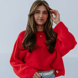 BRUNA RED KNIT SWEATER
