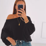 FORRESTINE BLACK KNITTED PULLOVER