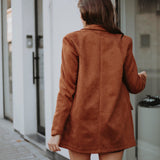 KAYLA CAMEL SUEDE BLAZER