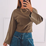 ANGELINA KHAKI LONGSLEEVE SHIRT