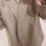CHARLOTTE BEIGE CHECKERED  BLAZER