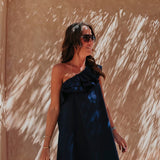TANGER DARK BLUE ONE SHOULDER DRESS