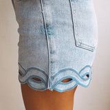 TARIFA BLUE DENIM SHORT