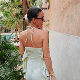 MARIANA MINT GREEN HALTER JUMPSUIT