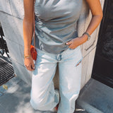ZADIE GREY CHECKERED TOP