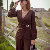 UTAH BROWN TWO-PIECE SET