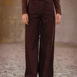 BROWN WIDE LEG JEANS 9092-11