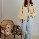 RANI LIGHT YELLOW LEATHER JACKET