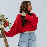 CATHARINA RED KNIT SWEATER