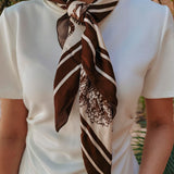 ROSALBA BROWN/ECRU LITTLE SCARF