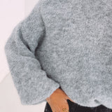 CAMILLE GREY CUT-OUT PULLOVER