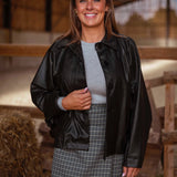 GRETA BLACK LEATHER JACKET